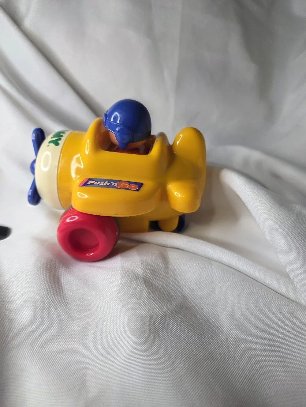 TOMY Yellow & Blue Push Plane Toy for Kids